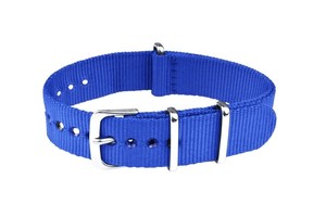 Bracelet de montre intelligente unisexe N71 bleu clair respirant, imperméable, en nylon souple, réglable, type sport, boucle en acier inoxydable 18-22 mm - Product Image 5