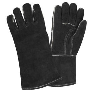 Gants de sécurité en cuir de vachette durable résistant aux étincelles de chaleur excellents pour les travaux de construction anti-incendie Texture lisse - Product Image 6