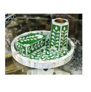 Ensemble de plateaux à bakhoor en incrustation d'os, conçu avec un savoir-faire complexe, offrant un présentoir à encens luxueux pour les maisons élégantes - Product Image 6