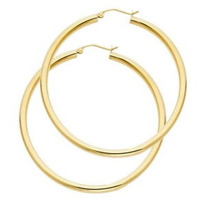 Wholesale 925 Sterling Silver <b>Hoop</b> Earrings Natural Vintage <b>Gold</b> Plating 10mm IGI Certified Fashionable - Product Image 2