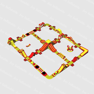 Le parc gonflable de terre d'amusement de lac de glissière d'eau monte le parc aquatique gonflable commercial géant pour la plage - Product Image 4