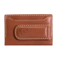 Dompet kulit asli perak Solid uniseks, dompet kulit asli portabel, mode penutup ritsleting, klip uang organik, saku kartu untuk sibuk setiap hari