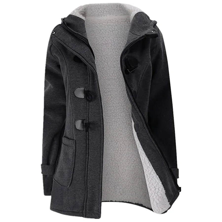 High Quality Women Winter Clothing Collection Hooded Blended Jacket long Cotton Coats For women