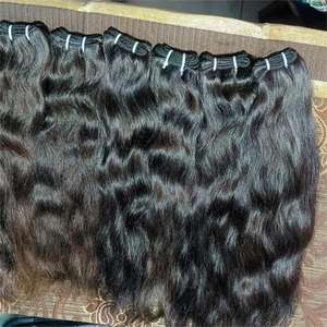 Venta al por mayor 100% sin procesar 14A Virgen indio cutícula alineada extensiones de cabello humano recto pelucas de color natural disponibles - Product Image 1