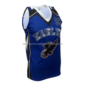 定制儿童篮球服套装供应商巴基斯坦篮球服批发价皇家蓝色黑色篮球服