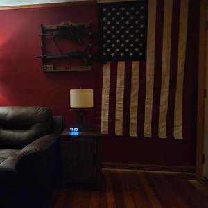 Vintage 3x5 ft American <b>Flag</b> Heavy Duty Tea Stained Cotton Aged-Looking 4th July Cloth for Fiberglass Flagpoles for Display - Product Image 2