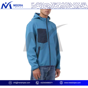 Chaqueta Softshell personalizada para hombre, ropa de abrigo impermeable a prueba de viento con cremallera y logotipo para el personal del equipo, uso de ropa de trabajo escolar o empresarial - Product Image 3