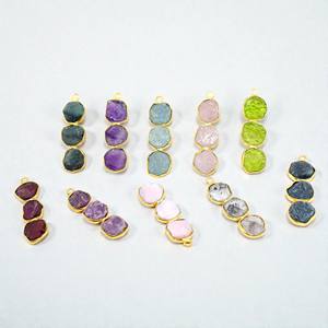 Connecteur de bijoux en argent sterling 925 avec pierre brute de péridot pour création de bijoux DIY - Product Image 2