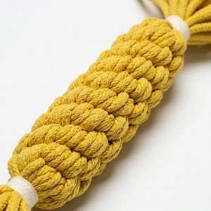 Jouet à mâcher pour animaux de compagnie en corde jaune géante, jouet amusant et durable pour votre ami à fourrure - Product Image 4