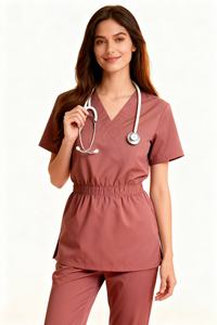 Uniforme d'hôpital, uniforme médical, blouse d'infirmière, uniforme à manches courtes, hauts élastiques, uniformes pour femmes, ensembles de blouses d'infirmière, vente en gros - Product Image 5