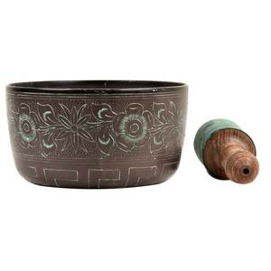 Bol chantant en laiton massif fait à la main bol de guérison spirituelle pour la thérapie par le son et la méditation bol de chant religieux - Product Image 4
