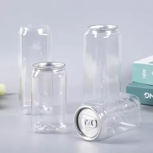 Lata de refresco transparente personalizada para mascotas, lata de refresco de plástico, fácil de abrir con extremo latas de bebidas, fábrica de Vietnam - Product Image 2