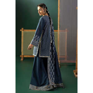 ชุดสูทผ้าลอนปักลายโกต้าสำหรับผู้หญิง 3 ชิ้น พร้อมผ้าคลุมไหล่พิมพ์ลาย รุ่น CL-62039 - Product Image 2