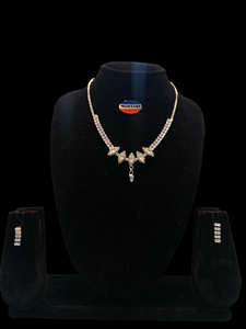 Joyería de moda nuevo amor en forma de acero inoxidable diamante pendientes collar conjunto mujeres perla accesorios novia regalo Vintage - Product Image 2