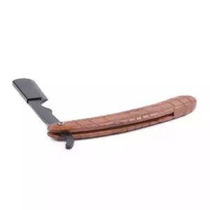 Navaja de Barbero de Acero Inoxidable de Alta Calidad con Mango de Madera para Afeitado en Húmedo y Peinado Masculino - Product Image 5