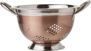 WARE High Grade Stainless Steel Kitchen <b>Colander</b> Decorative Copper for Pastas Fruits Vegetables Salads Premium Metal Tool - Product Image 2