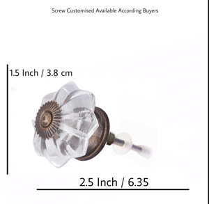 European Luxury Crystal Melon Knobs Modern Design Cabinet Drawer & <b>Door</b> Handle & Pull <b>for</b> Wardrobe Kitchen Bedroom Bathroom - Product Image 3