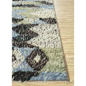 Tapis en laine noués à la main Zuri Ivory, motif géométrique 3D rectangulaire en puzzle pour la maison, le salon, la chambre, le couloir, modèle Afkw-129 - Product Image 4