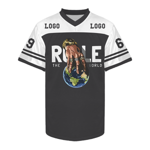 Camiseta de fútbol con cuello en V para hombre, Camiseta deportiva informal, Y2K Camiseta holgada de hip-hop, camiseta de calle europea y americana, camiseta Retro - Product Image 5