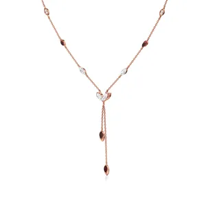 สร้อยคอเพชรเคลือบทองคำ "Gilded Diamond Reverie" - Product Image 2