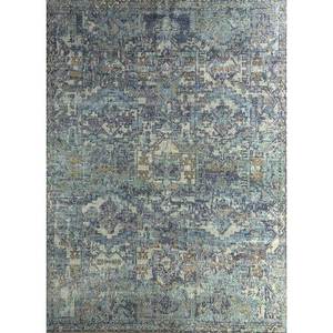 พรมขนสัตว์ถักมือเออร์เบ คลาสสิค บลู ขนาด 9x12 ฟุต ลายเหรียญตรา สำหรับตกแต่งบ้าน ห้องนั่งเล่น หรือทางเดิน-GS-1068 (CS-01) - Product Image 1