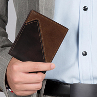 Harga Murah dompet kulit pria desain terbaik pabrik grosir dompet kulit Slim Fit ramping terlaris