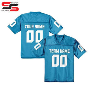 Camiseta de fútbol americano bordada sublimada Rosa poliéster 100% personalizada camisetas de fútbol unisex americanas - Product Image 2