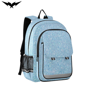 Lightweight Glitter <b>Backpack</b> for Kids Padded Back Adjustable Straps Zipper Closure Waterproof Square Shape High Quality - Product Image 4