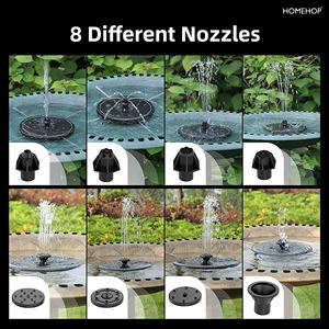 HOMEHOP <b>Solar</b> Water <b>Fountain</b> <b>with</b> 8 Nozzles Decorative Multicolor Sprinkler <b>Pump</b> for Garden, Pond and Bird Bath - Product Image 3