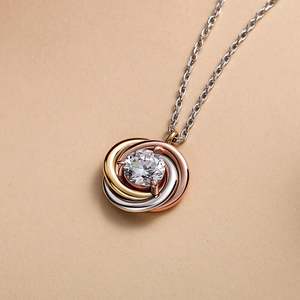 Collier Jeulia Classic pour Trinity en argent sterling avec zircon émeraude, diamant et perle - Product Image 4