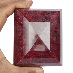 Piedra Preciosa Suelta de Rubí Rojo Natural de Gran Tamaño, Corte Esmeralda, Facetada, 1800 Ct., Calidad Certificada AAA+, Gem230 - Product Image 4