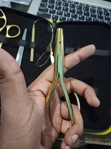 Kit d'outils professionnels d'extensions de cheveux en acier inoxydable plaqué or pour micro-pinces à anneaux - Product Image 2