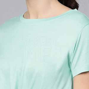 เสื้อครอปของผู้หญิงสีทึบน้ำหนักเบาย้อมสีล้วนดีไซน์ดีเป็นมิตรต่อสิ่งแวดล้อม - Product Image 5