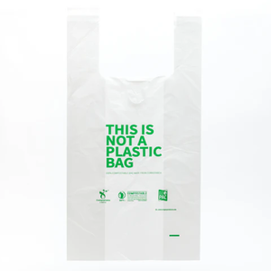 เสื้อยืดพลาสติกปิดผนึกด้วยความร้อนสำหรับใช้ในซูเปอร์มาร์เก็ตปรับแต่งโลโก้ได้แบบนำกลับมาใช้ใหม่ได้ - Product Image 3