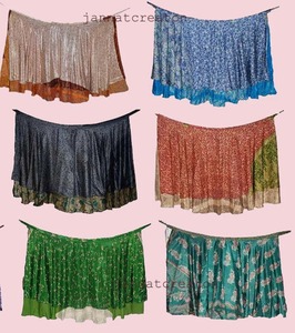 กระโปรงผ้าไหมสองชั้นสำหรับผู้หญิงส่าหรี - Product Image 2