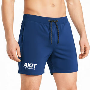 Nouveauté 2025 Shorts de jogging décontractés pour hommes avec poches, style urbain, en polyester/coton, à cordon de serrage, taille haute, séchage rapide - Product Image 1
