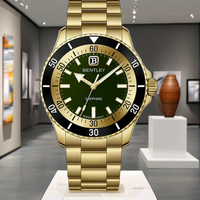 Montre à quartz AURORA de style professionnel en acier inoxydable 316L, boîtier de 42 mm, cadran en cristal saphir, étanche 10 ATM pour Ronda 763, unisexe