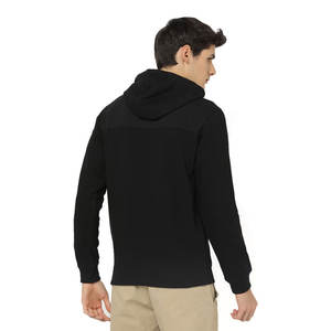 Pull à capuche en polaire personnalisable de haute qualité pour hommes hiver motif solide manches longues Logo brodé - Product Image 3