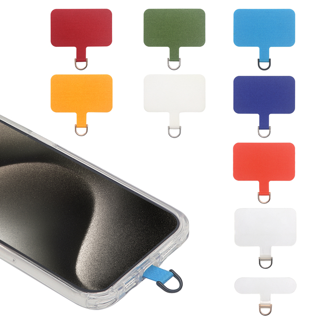 Universal Nylon Patch Strap Part for Cell Phone Cases Universal Crossbody Phone Lanyard Patch TPU Tether Tab With Spring Ring