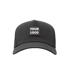 Factory High Performance Waterproof Golf Hats 5 Panel Laser Cut Holes Custom Rubber PVC Logo Under Brim Fabric Sport Headwear - Product Image 1