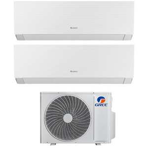 Aire Acondicionado Gree para el Hogar, R32 9000+9000W A++, Inverter Dual Split de Frecuencia Variable, Modelo Clivia Blanco de Ahorro de Energía - Product Image 1