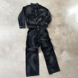 Conjunto Deportivo de 2 Piezas, Chaqueta Vaquera con Capucha y Pantalones Deportivos de Invierno, Personalizado OEM, 100% Algodón, Secado Rápido - Product Image 4