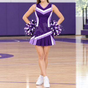 Custom School <b>Cheerleading</b> Uniforms Wholesale Cheer Team Wear Uniform Set OEM Sportswear Supplier - Product Image 4