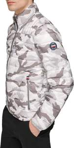 Chaquetas Acolchadas de Lona para Hombre, Estilo Urbano, Ligeras, Resistentes al Agua y al Viento, con Cuello Alto y Logotipo Frontal - Product Image 3