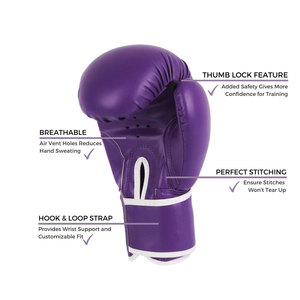 ถุงมือชกมวยทำจากหนังถุงมือชกมวยทำจากโรงงานสีตามสั่ง - Product Image 3