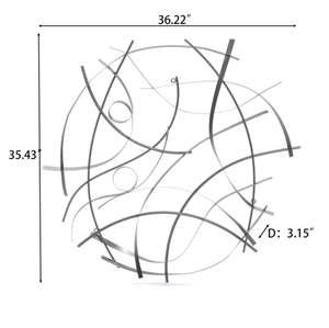 ที่แขวนผนังตกแต่งในร่มและกลางแจ้งทำจากโลหะที่ทันสมัยสำหรับโรงแรมร้านอาหารบ้านห้องนั่งเล่นห้องนอนศิลปะการตกแต่ง - Product Image 3