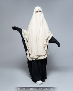 Haute qualité longue Khimar Hijab pour les femmes musulmanes respirant Polyester islamique voile robe hiver modeste porter-pour les mariages - Product Image 4