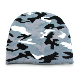 Gorros de invierno con logotipo bordado personalizado de Jacquard, gorros de invierno de punto clásico con gorro bordado 2025 - Product Image 4