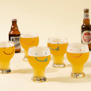Smile Waggle Waggle verre à bière 6P Set unique coréen soju verre tasse ensemble personnalisé - Product Image 2
