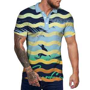 Nueva Camiseta Polo Casual de Manga Corta con Botones, Diseño Creativo, Patrón de Alta Calidad y Transpirable, Camiseta Polo con Estampado Puff para Hombre - Product Image 4